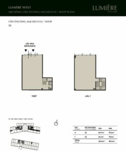 Mặt bằng layout Shophouse Lumiere Riverside cập nhập 07/2026
