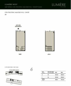 Mặt bằng layout Shophouse Lumiere Riverside cập nhập 07/2026