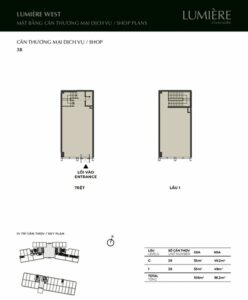 Mặt bằng layout Shophouse Lumiere Riverside cập nhập 07/2026