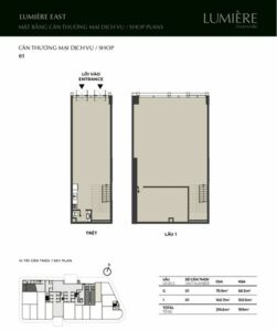 Mặt bằng layout Shophouse Lumiere Riverside cập nhập 07/2026