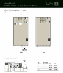 Mặt bằng layout Shophouse Lumiere Riverside cập nhập 07/2026