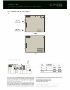Mặt bằng layout Shophouse Lumiere Riverside cập nhập 07/2026