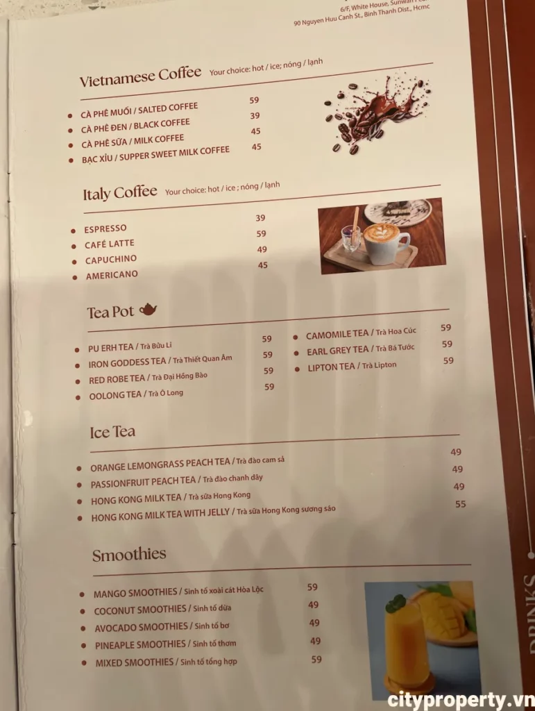 menu cafe pearl, menu pearl cafe