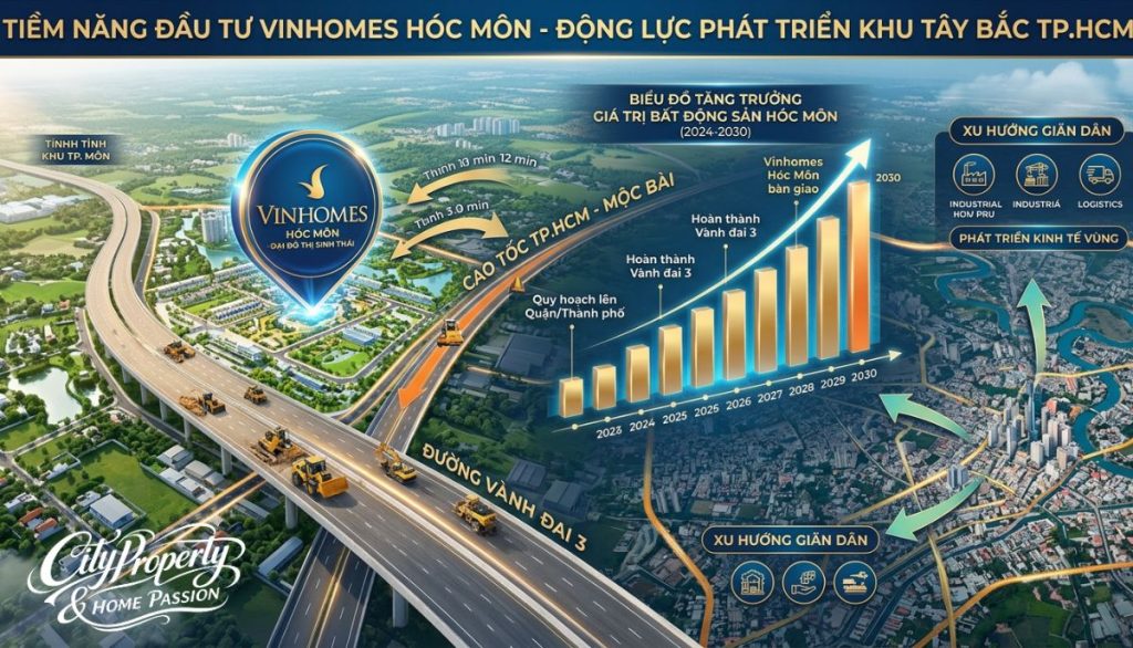 Hình ảnh hạ tầng giao thông đang được đầu tư mạnh mẽ tại khu Tây Bắc TP.HCM, thúc đẩy tiềm năng Vinhomes Hóc Môn